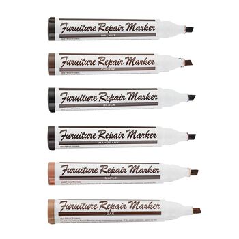 M&ouml;belreparatur-Set aus 12 Teilen, 6 verschiedene Farben