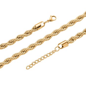 316L Edelstahl IP-Gelbbeschichtung Halskette ca. 45 cm ca. 67,30g