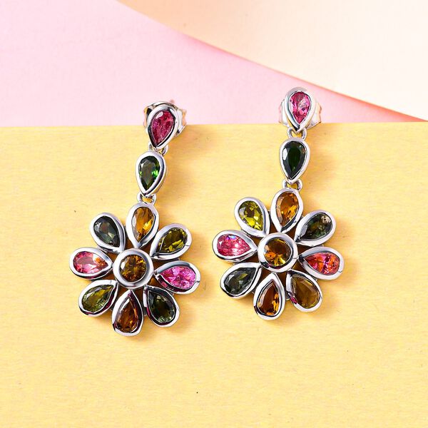 Floral Bouquet mehrfarbige Turmalin-Ohrringe - 6,15 ct. image number 2