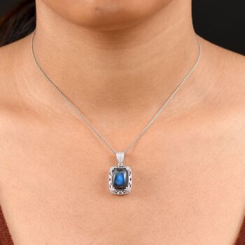 D'Joy AAA Labradorit Anh&auml;nger 925 Silber rhodiniert ca. 7.23 ct