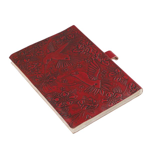 3er Set - Notizbuch mit Einband aus 100% echtem Leder, Kugelschreiber und Schl&uuml;sselanh&auml;nger gef&uuml;llt mit echtem Chromdiopsid image number 4