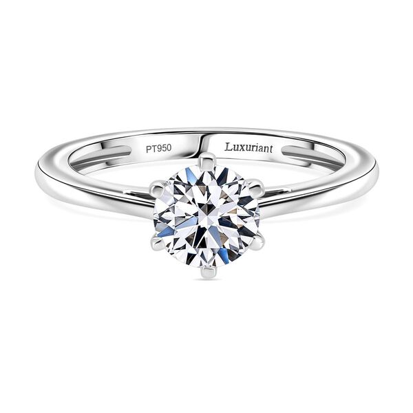 LUXURIANT IGI zertifizierter VS-EF Labor Diamant Ring in 950 Platin - 1 ct.