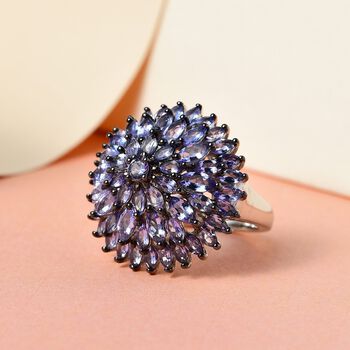 Tansanit Cluster Ring - 5,16 ct.