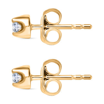 LUXURIANT SGL zertifizierte SI-GH Labor Diamant Ohrringe in 375 Gelbgold - 0,28 ct.