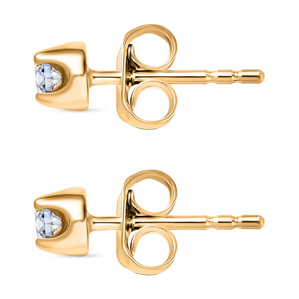 LUXURIANT SGL zertifizierte SI-GH Labor Diamant Ohrringe in 375 Gelbgold - 0,28 ct. image number 4