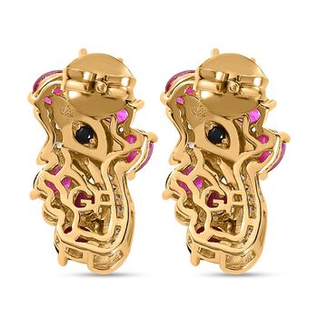 GP Celestial Dream Kollektion- afrikanische Rubin, Zirkon und Saphir-Ohrringe - 4,07 ct.