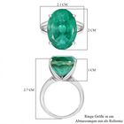 Smaragd-Quarz Triplette Ring, 925 Silber rhodiniert (Größe 17.00) ca. 13.51 ct image number 6