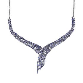 Tansanit 45cm Halskette- 12,48 ct.