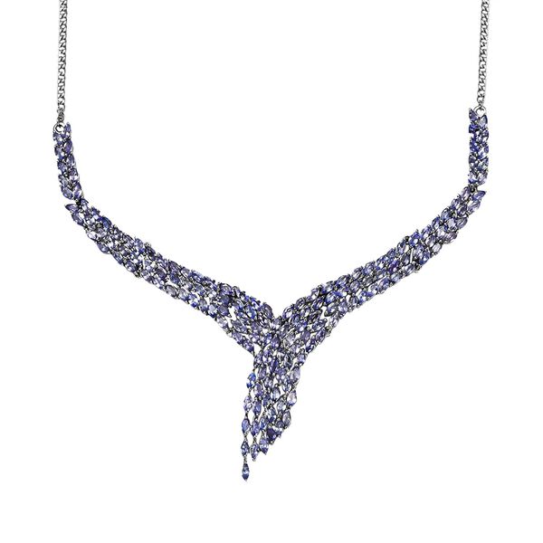 Tansanit 45cm Halskette- 12,48 ct.