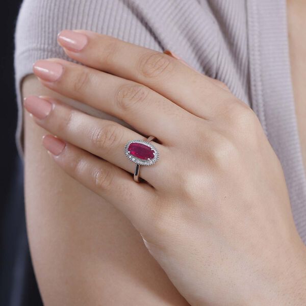 Afrikanischer Rubin und Diamant-Ring - 3,61 ct. image number 10