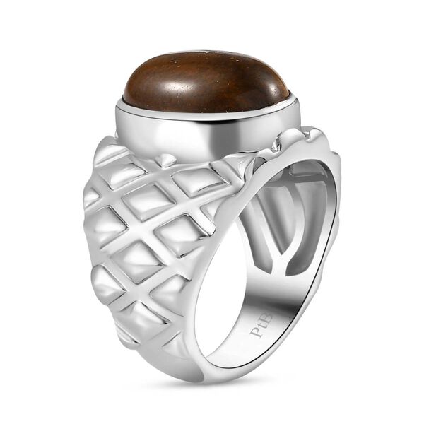 Tigerauge Ring Messing (Größe 16.00) ca. 5,81 ct image number 5