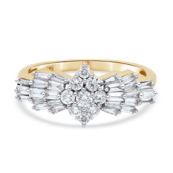 LUXORO SGL zertifizierter I1 G-H Diamant Ballerina Ring in 585 Gold - 1,02 ct. image number 0