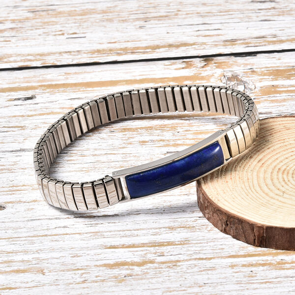 Flexibles Lapislazuli-Armband, ca.19 cm, ca. 18,50 ct image number 2