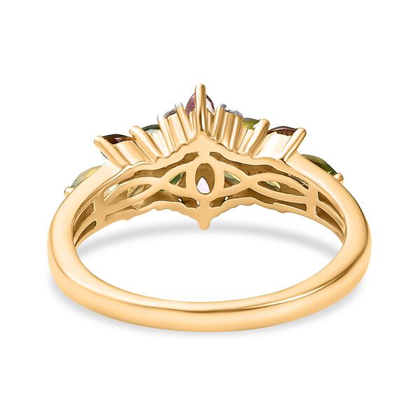 Multi-Turmalin und Zirkon Ring - 1 ct. image number 6