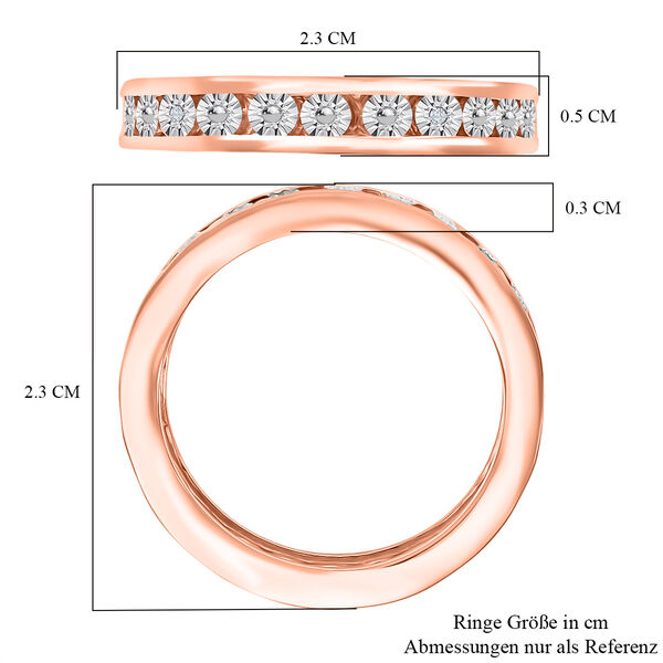 EVER TRUE Weißer Diamant Ring Nickelfreies Messing (Größe 21.00) image number 6