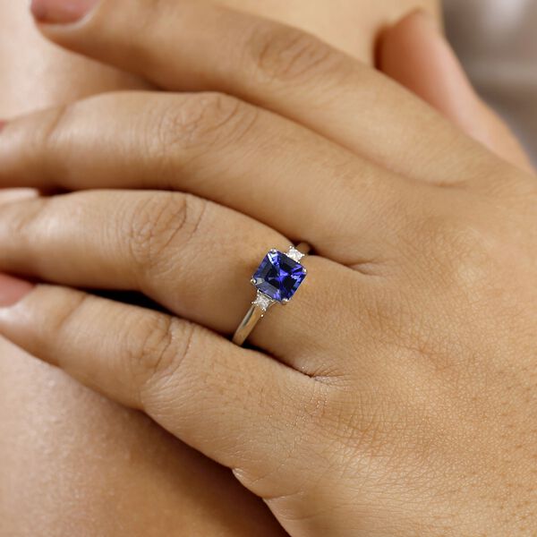 RHAPSODY AAAA Tansanit und VS Diamant Ring in 950 Platin - 1,93 ct. image number 3