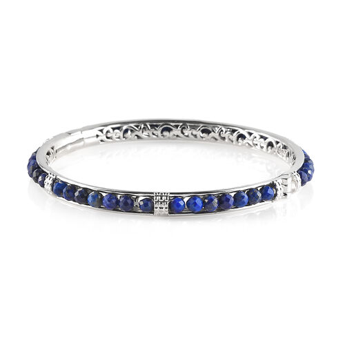 Lapislazuli-Armreif, 20 cm, Messing platiniert ca. 22,22 ct image number 0