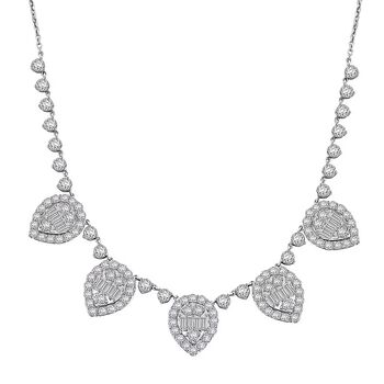 Lab Grown Diamant SI1 Halskette ca. 45 cm 925 Silber Silber ca. 6,88 ct.