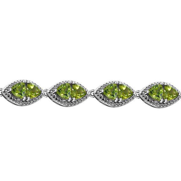 Peridot Armband ca. 19 cm 925 Silber rhodiniert ca. 12.30 ct image number 1