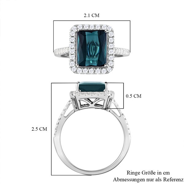 RHAPSODY AAAA Indicolith und Diamant-Ring, VS E-F, 950 Platin (Gr&ouml;&szlig;e 17.00) ca. 3,70 ct image number 5