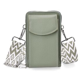 Crossbody Tasche mit RFID-Schutz, 11x6x17,5cm, Grün