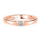 LUXURIANT DIAMANT - Lab Grown Diamant VS-EF Ring 925 Silber 750 Roségold Vermeil (Größe 17.00) ca. 0,20 ct