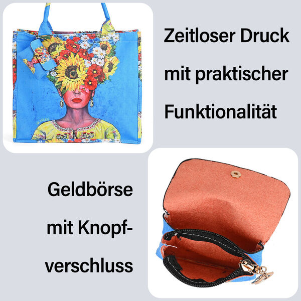 2er Set Shopper und Geldb&ouml;rse - Frida Kahlo image number 3