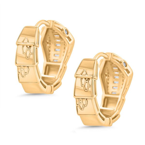 Weißer Zirkonia Ohrringe Nickelfreies Messing image number 4