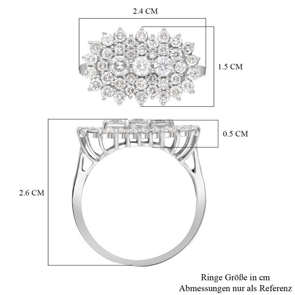 I1 GH SGL zertifizierter Diamant-Boot-Ring - 2 ct. image number 5