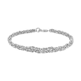 Handgefertigte Verlaufs Königskette Armband, 925 Silber rhodiniert ca. 19 cm ca. 9,51g