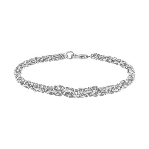 Handgefertigte Verlaufs Königskette Armband, 925 Silber rhodiniert ca. 19 cm ca. 9,51g image number 0