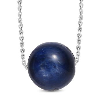 Kyanit Halskette ca. 50 cm 925 Silber rhodiniert ca. 10.50 ct