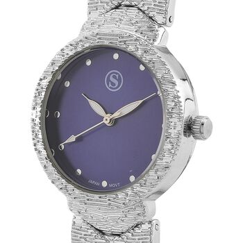 STRADA - Uhr mit japanischem PC21S Uhrwerk, blauem Sonnenschliff-Zifferblatt und Legierungsgeh&auml;use