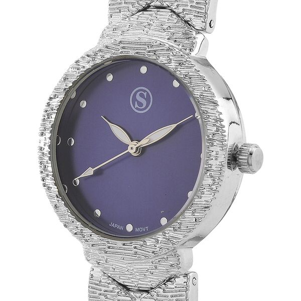 STRADA - Uhr mit japanischem PC21S Uhrwerk, blauem Sonnenschliff-Zifferblatt und Legierungsgeh&auml;use image number 4