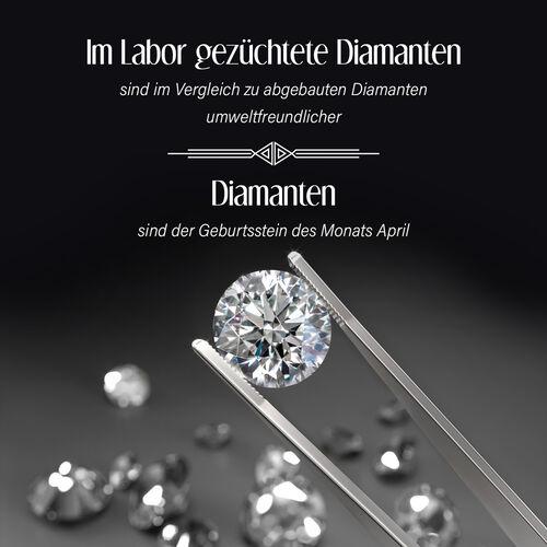 LUXURIANT DIAMOND- SI Labor Diamant Ohrringe in 585 Weißgold - 1 ct. image number 4