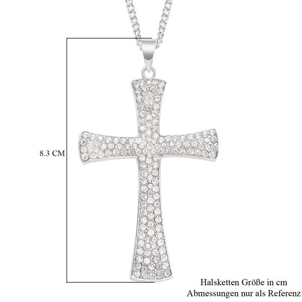 Wei&szlig;er Kristall-Anh&auml;nger mit Kette - 8 ct. image number 4