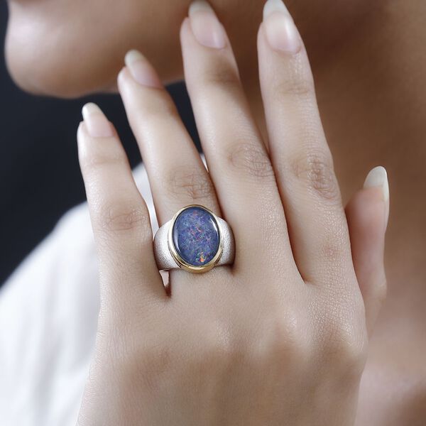 Boulder Opal Triplett Ring - 4,78 ct. image number 9