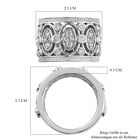 88 Facetten Moissanit-Ring, 925 Silber platiniert  ca. 0,90 ct image number 6