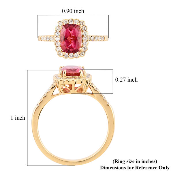 ILIANA AAA Rubellit und Diamant-Ring, SI G-H, 750 Gelbgold  ca. 1,90 ct image number 5