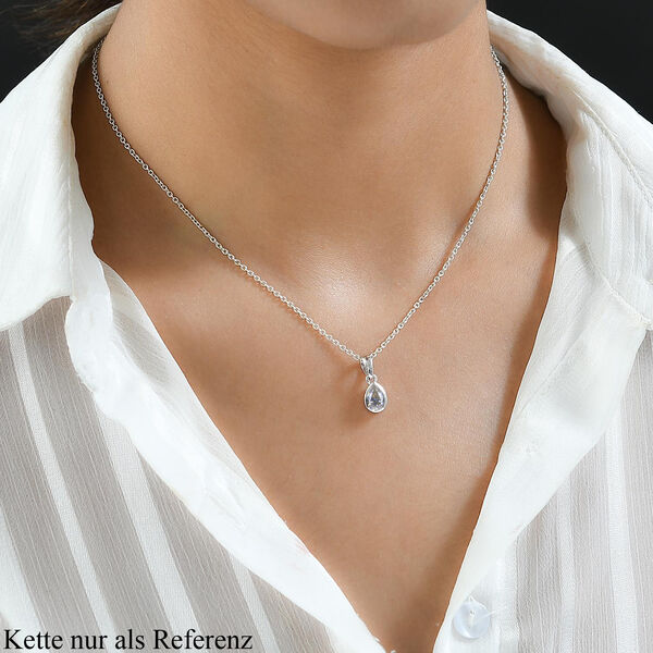 88 Facetten Moissanit-Anh&auml;nger, 925 Silber platiniert ca. 0.87 ct image number 2