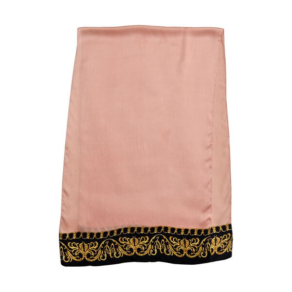 LA MAREY 100% Maulbeeren-Seidenschal, Satin, 52x170 cm, pfirsich image number 2