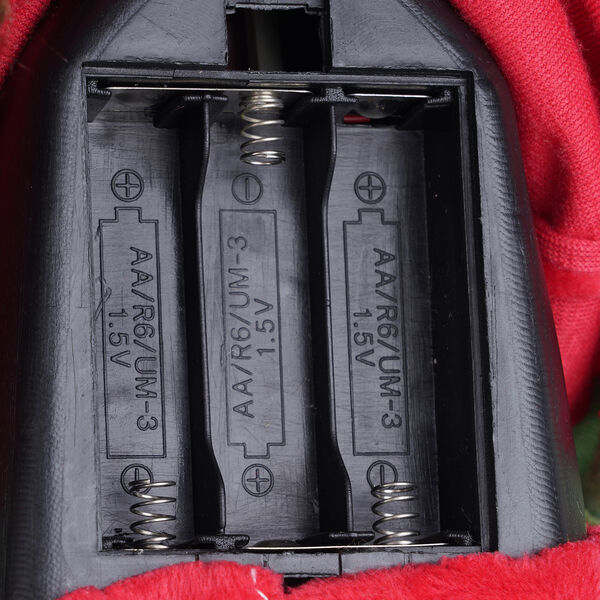 Tanzender Weihnachtsmann, 3xAA Batterie (nicht inkl.), Größe 12x10x30 cm, Grau und Weiß image number 7