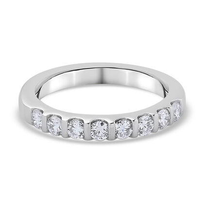 RHAPSODY Diamant zertifiziert VS E-F Band Ring 950 Platin (Größe 17.00) ca. 0,50 ct