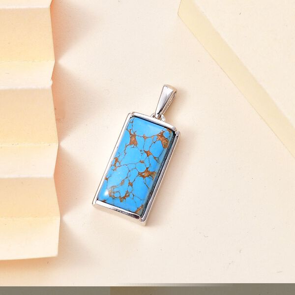 Blaues Türkis Anhänger - 9,54 ct. image number 2