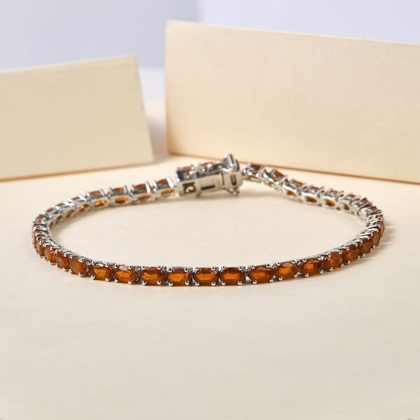 Mandarinen-Kyanit Armband, 19 cm, 925 Silber platiniert, 11,34 ct. image number 2