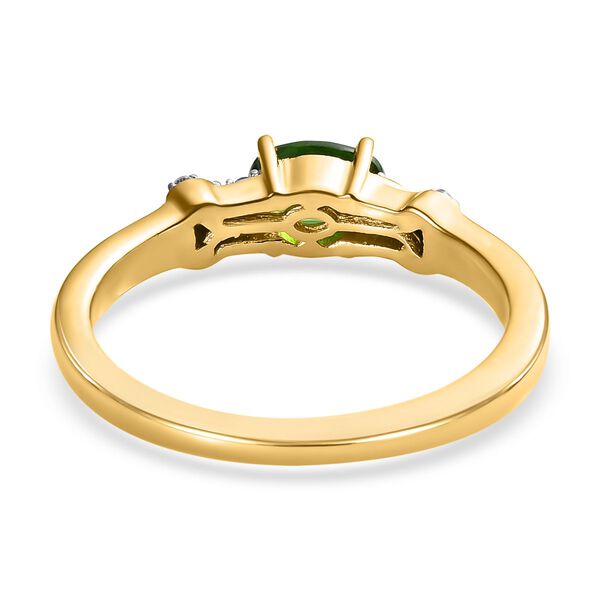 Natürlicher Chromdiopsid und Zirkon-Ring image number 6