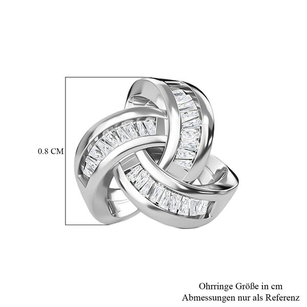 Lustro Stella - Wei&szlig;e Zirkonia Ohrringe, 925 Silber platiniert ca. 4.68 ct image number 4