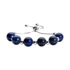 Lapislazuli-Armband, ca. 15.25 cm, reiner Edelstahl ca. 53,00 ct