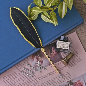 Vintage Federstift Geschenkbox