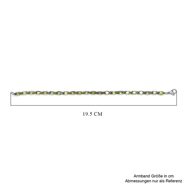 Nat&uuml;rliches Peridot-Armband in Silberton, 10,36 ct image number 6